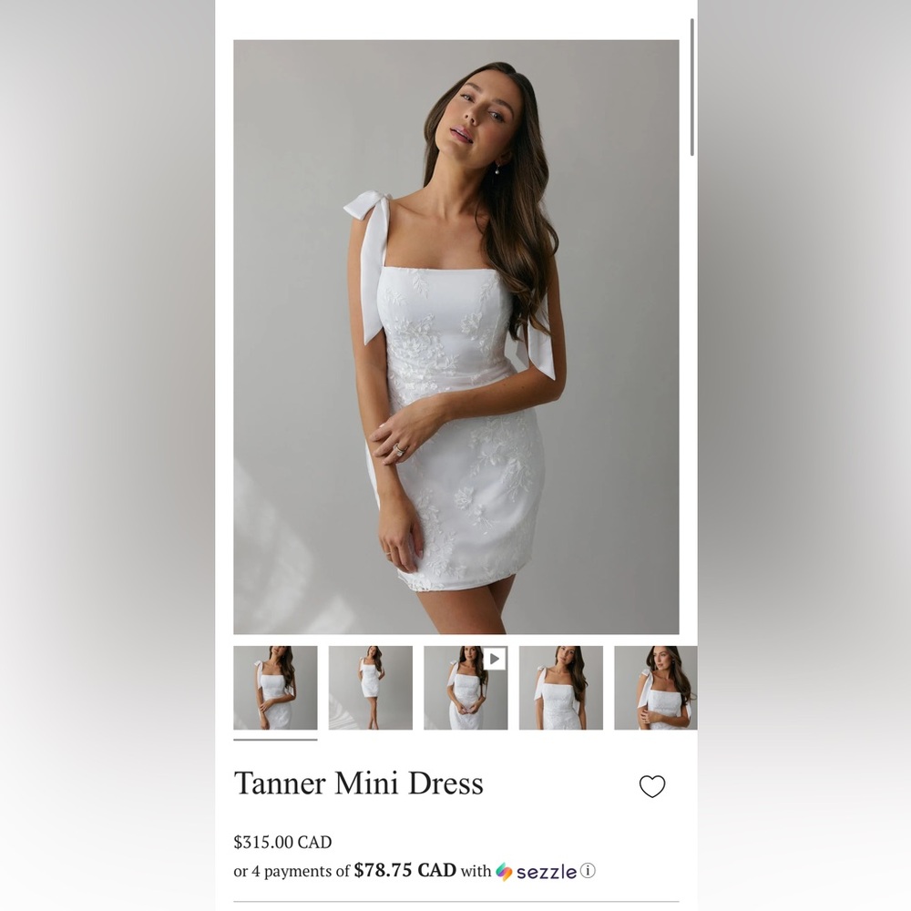 Park & Fifth White Tanner Mini Dress